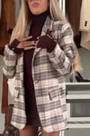 Women Lapel Plaid Temperament Commuter Blazer