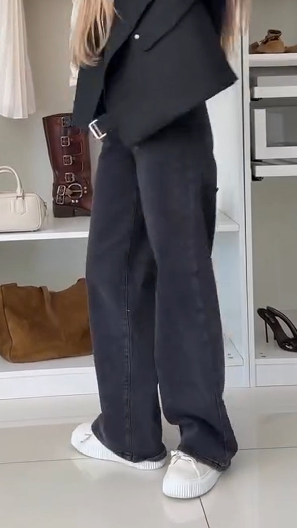 Women Drawstring Stretch Casual Jeans