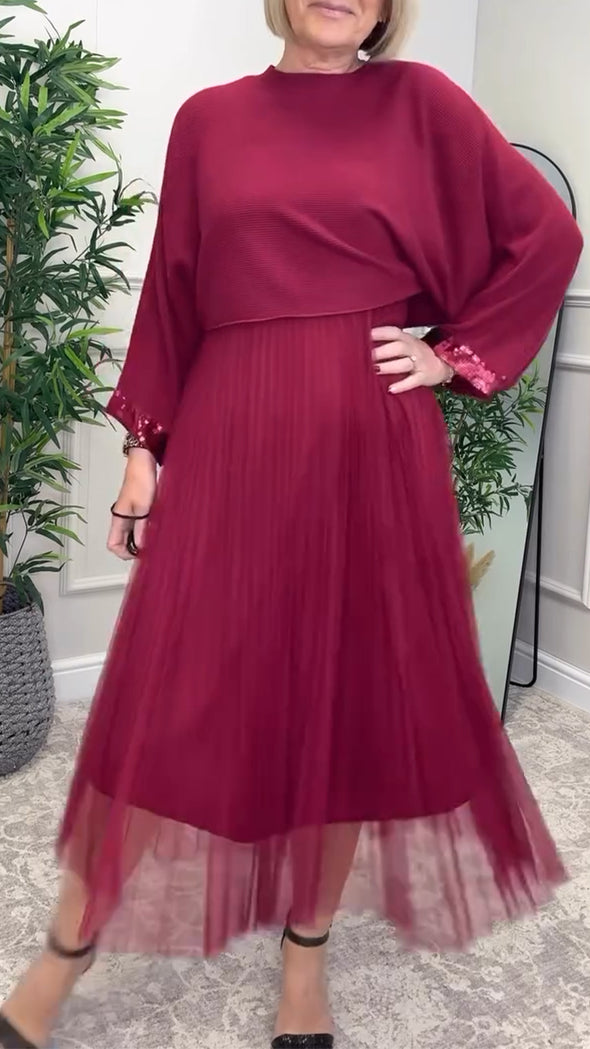 Women Innerwear Patchwork Dress + Top Casual Set