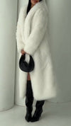 Women Hooded Solid Color Temperament Casual Plush Coat
