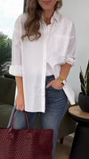 Women Laple Collar Solid Color Casual Shirt