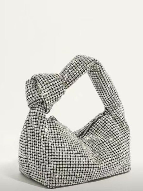 Women Niche High-end Versatile Full Diamond Studded Hand-held Dinner Bag