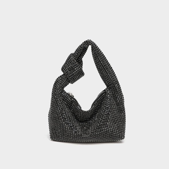 Women Niche High-end Versatile Full Diamond Studded Hand-held Dinner Bag