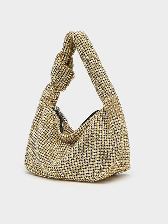 Women Niche High-end Versatile Full Diamond Studded Hand-held Dinner Bag