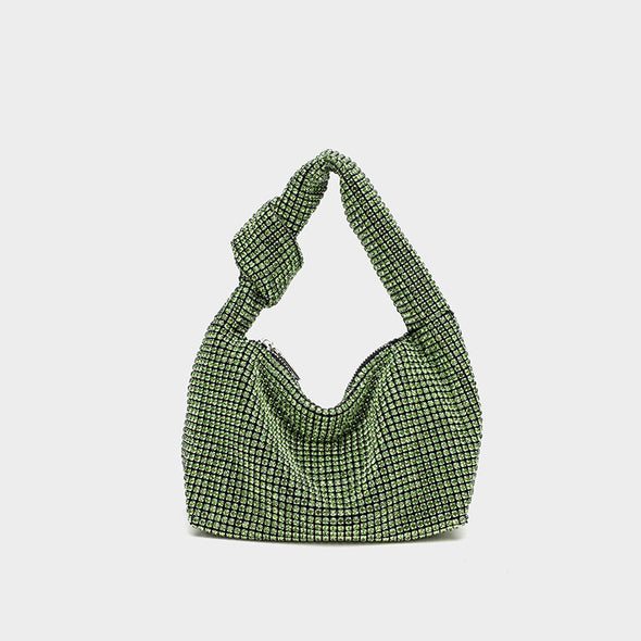 Women Niche High-end Versatile Full Diamond Studded Hand-held Dinner Bag