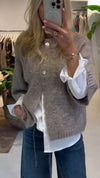 Women Round Neck Casual Knit Cardigan