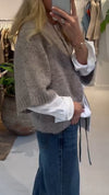 Women Round Neck Casual Knit Cardigan