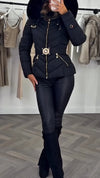 Women Hooded Plush Casual Cotton Jacket