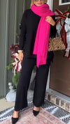 Women High Neck Knitted Top and Pants Solid Color Casual Suit