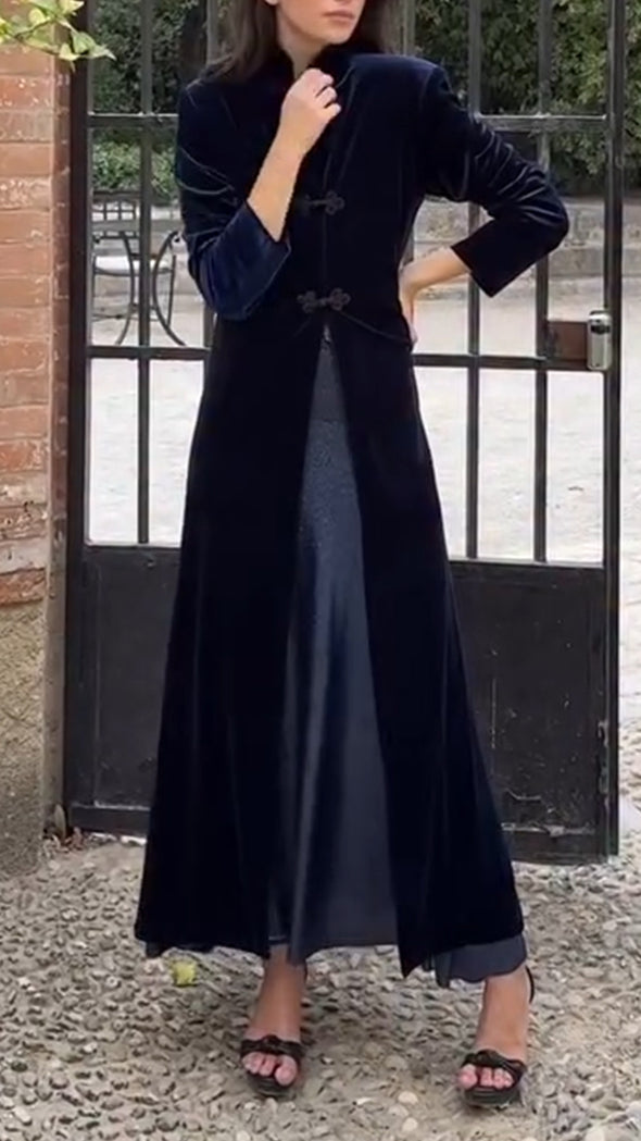 Women Round Neck Patchwork Fake Two-piece Dress