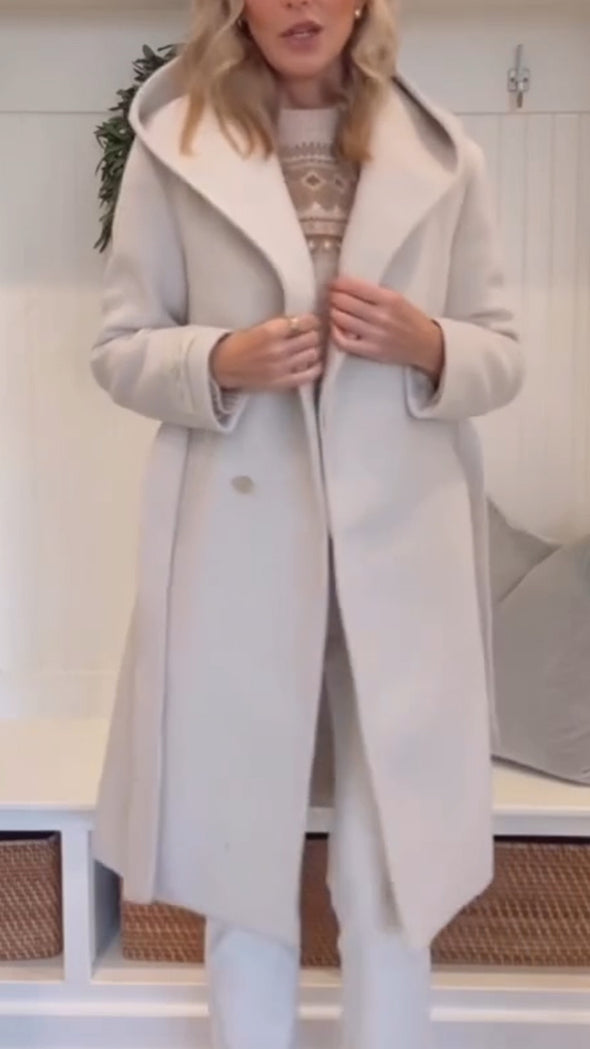 Women Hooded Solid Color Casual Coat with Temperament