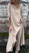 Women Round Neck Irregular Long Top+ Pants Loose Casual Suit