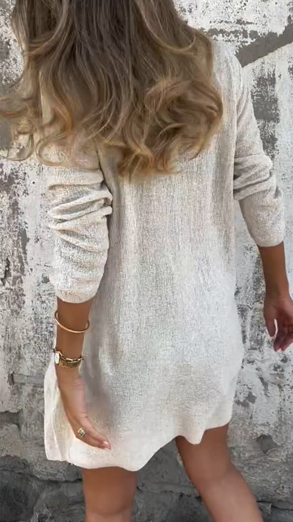 Womens V-neck Casual Long Top