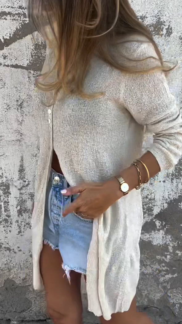 Womens V-neck Casual Long Top