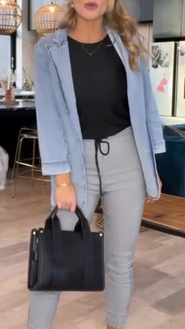 Womens Lapel Casual Jacket