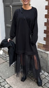 Women's Round Neck Lace Stitching Casual Dress