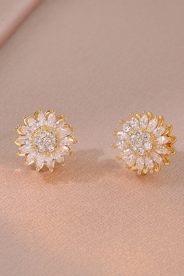 Women's Sunflower Diamond Earrings