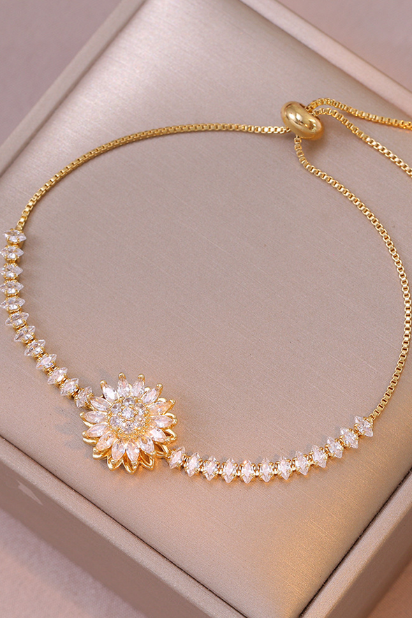 Women's Sunflower Diamond Bracelet