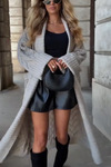 Women Knitted Long Solid Color Casual Cardigan