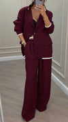 Ladies Collar Jacket+ Pants Style Commuting Suit