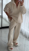 Womens Lapel Stitching Plush Casual Suit