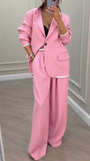 Ladies Collar Jacket+ Pants Style Commuting Suit
