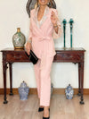 Women Lapel Jacket + Pants Temperament Commuter Suit