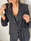 Women Lapel Jacket + Pants Temperament Commuter Suit