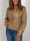 Womens Lapel Print Casual Top