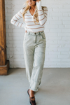 Ladies' Washed and Spliced Casual Jeans