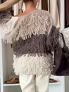 Women Tassel Contrasting Casual Cardigan