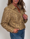 Womens Lapel Print Casual Top