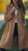 Womens Lapel Temperament Casual Windbreaker
