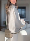 Women Lapel Loose Casual Jacket