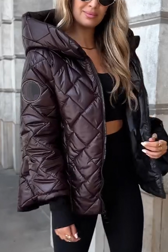 Women Hooded Casual Cotton Jacket