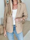 Women's Lapel Button Casual Jacket