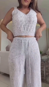 Women Solid Color Casual Three-piece Suit