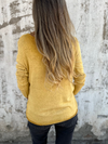 Women U-neck Solid Color Casual Top