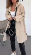 Women Hooded Drawstring Casual Coat