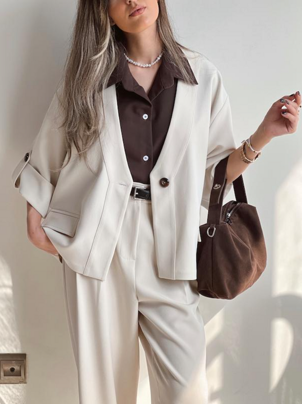 Women Jacket+ Pants Temperament Commuting Suit