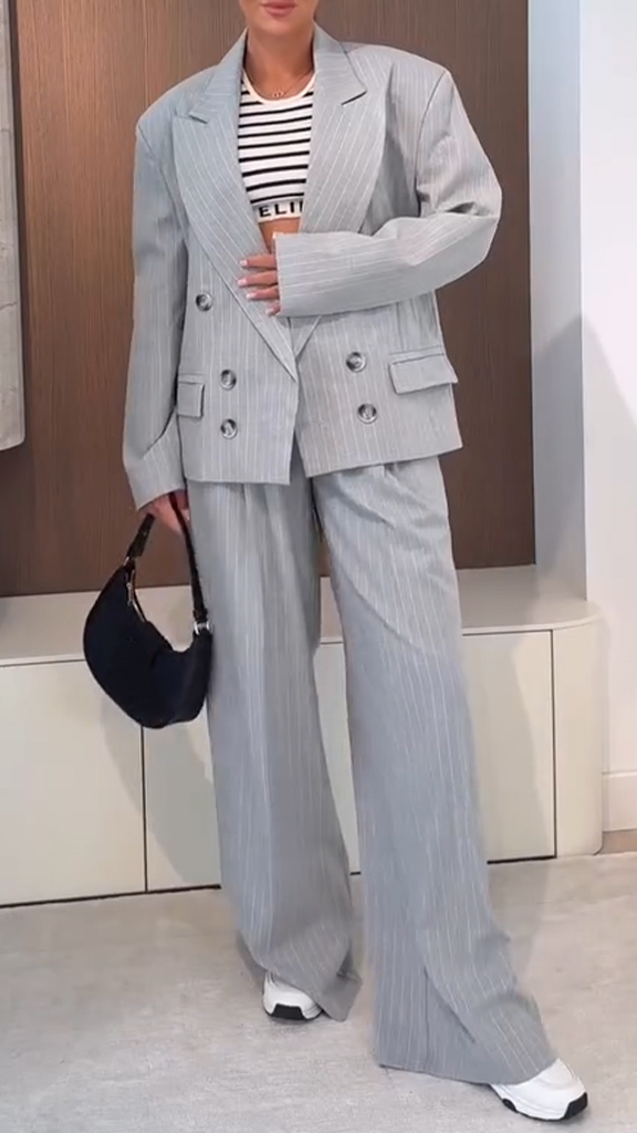 Womens Lapel Vertical Style Commuter Set