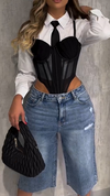 Women Camisole Jumpsuit+ Shirt Casual Set