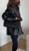 Women Stand-up Collar Temperament Casual Leather Jacket