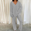 Casual Loosen V Neck Household Two Piece Set